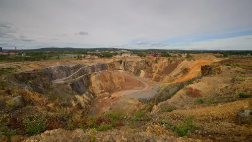Stora stoten, the sinkhole of the former copper mine in Falun