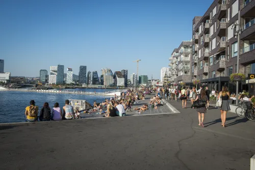 Paseo del puerto de Oslo
