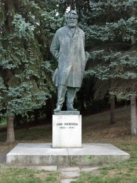 The Jan Neruda Statue on Petřín Hill