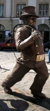 Happy Chimney Sweep Statue in Tallinn
