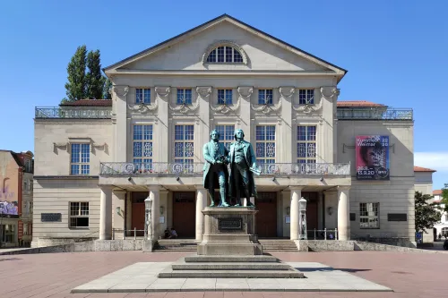 Goethův a Schillerův pomník ve Výmaru